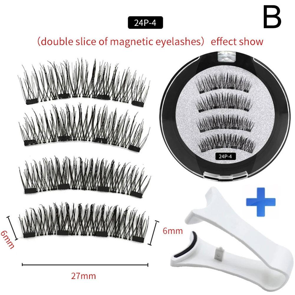 2 쌍 3D 자기 거짓 속눈썹 4 개의 자기 속눈썹이있 - False Eyelashes Natural 리뷰 및 가격