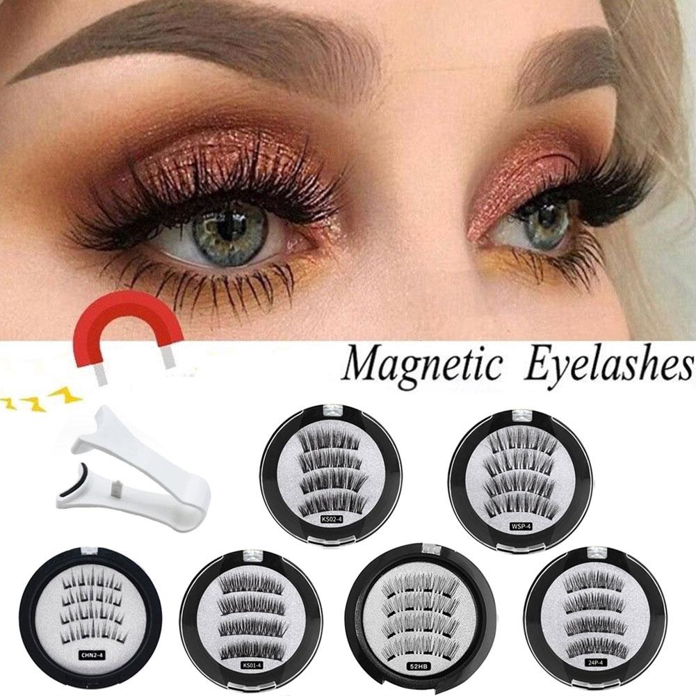 2 쌍 3D 자기 거짓 속눈썹 4 개의 자기 속눈썹이있 - False Eyelashes Natural 리뷰 및 가격